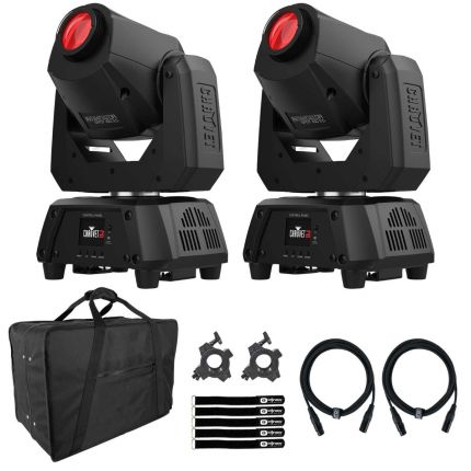 (2) Chauvet DJ Intimidator Spot 160 ILS Moving Heads with Carry Bag