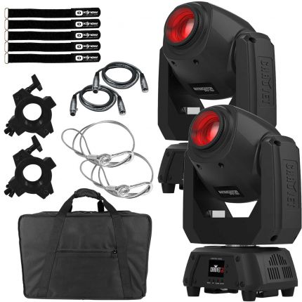 (2) Chauvet DJ Intimidator Spot 260 Moving Heads & Carry Bag Package