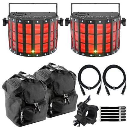 (2) Chauvet DJ KINTAFXILS ILS Multi-Effect Lights with Carrying Cases