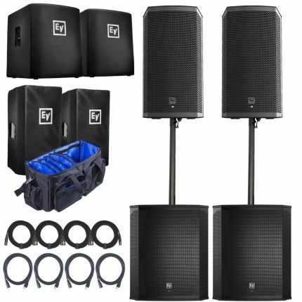 (2) Electro-Voice ZLX-15BT 15" Speakers with 18" Subwoofers Pair