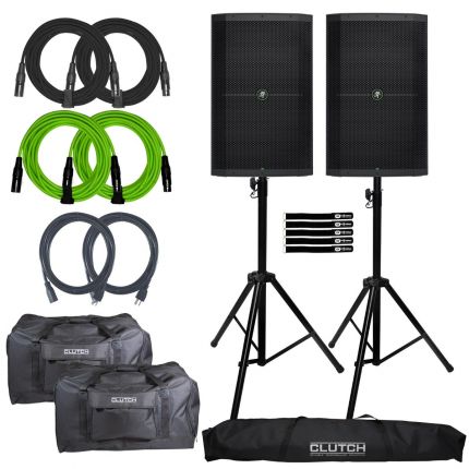 (2) Mackie THUMP215 15" Powered Loudspeakers with Carry Bags