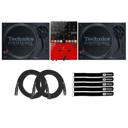 (2) Technics SL-1200MK7 DJ Turntables with DJM-S5 Scratch Mixer