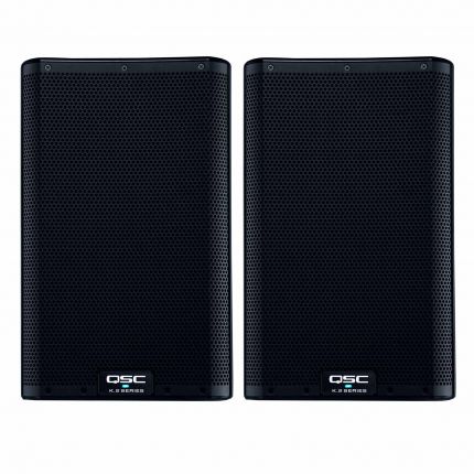 (2) QSC K8.2 K2 Series Two-Way 2000W Powered Loudspeakers with 8" Woofers Dual Package