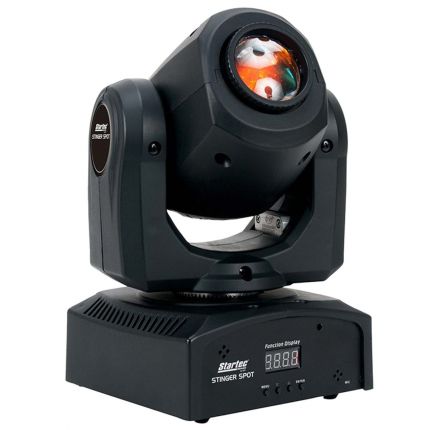 American DJ Stinger Spot High output mini Moving Head with a bright white 10W LED source