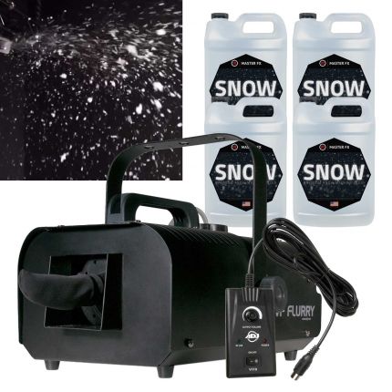American DJ VF Flurry Snow Machine & 4 Gallons Of Snow Machine Fluid