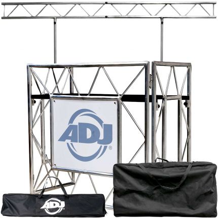 American DJ Pro Event Table II Portable Workstation with Hanging Light IBeam Truss Package
