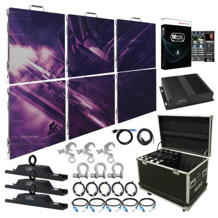 American DJ AV3 High Resolution 3.91mm LED Video Wall 3x2 Complete System Package