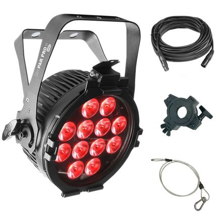 Chauvet DJ SlimPAR Pro H USB High-Power RGBAW+UV Low-Profile Wash Light with 31" Lighting Safety Cable Package