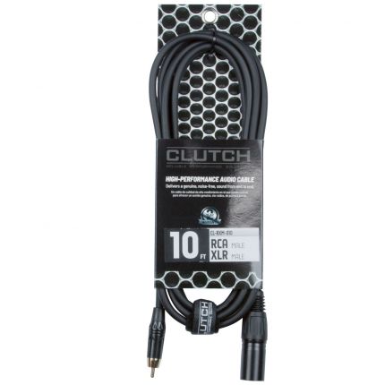 Clutch 10' Sure-Fit RCA to XLR Male Cable