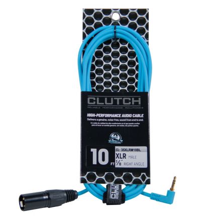 Clutch 10 foot Right Angle 35mm to XLR Male Cable