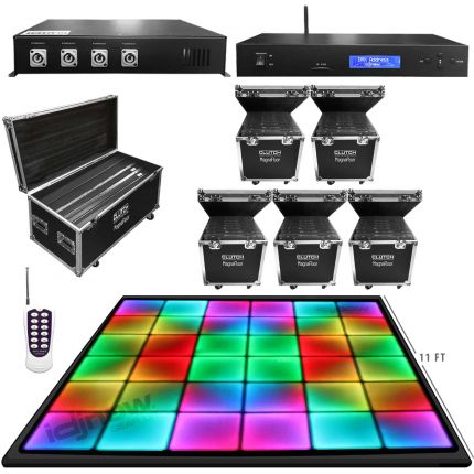 Clutch MagnaFloor LED Dance Floor Glow Panel 11' x 11' Complete Portable System Package