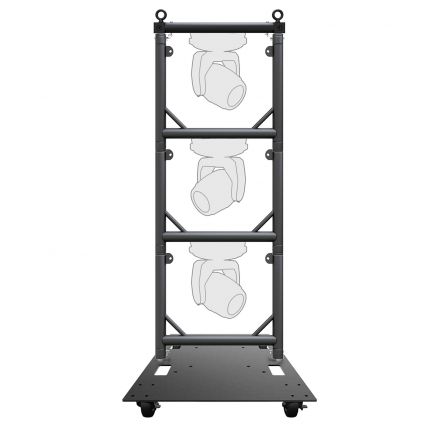 Global Truss Modular Lighting Quick Grid Section for Moving Heads in Black Trio Package small image