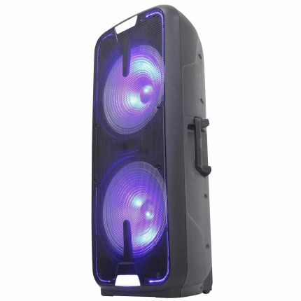 Gemini GSX-L2515BTB Dual 15" LED Bluetooth Rechargeable Party Speaker