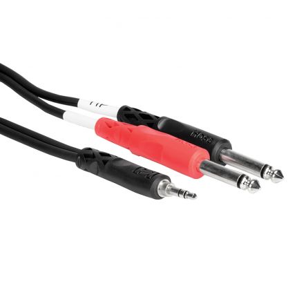 Hosa CMP-153 3.5 mm TRS to Dual 1/4 in TS Stereo Breakout Cable