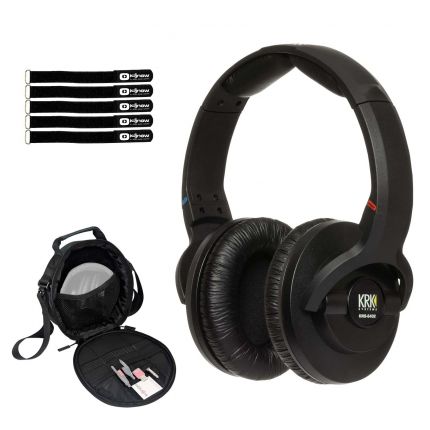 KRK KNS 6402 Premium Closed Back Studio Headphones with Gear Bag