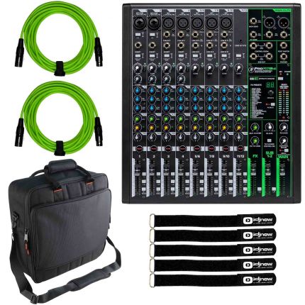 Mackie ProFX12V3 12 Channel Effects Mixer with Gator Gear Bag Package
