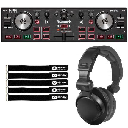 Numark DJ2GO2 Touch Pocket DJ Controller with Collapsible Headphones