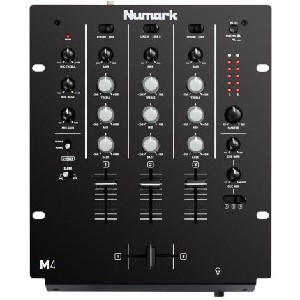 Numark M4 Black Three-Channel Scratch DJ Mixer