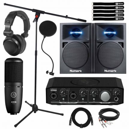 Numark N-Wave 360 Monitors with Mackie Interface & Recording Mic