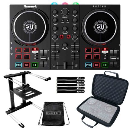 Numark Party Mix II Built-In Light Show Controller with Laptop Stand
