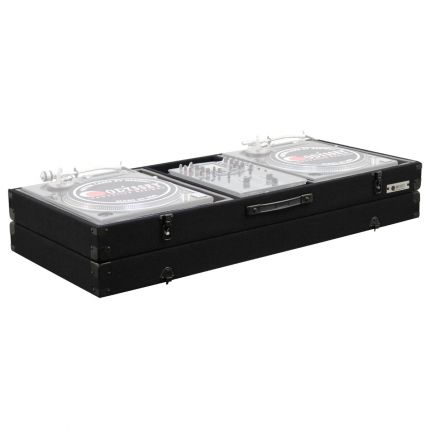 Odyssey CBM10E Universal 10" Format DJ Mixer and Two Battle Position Turntables Carpet Coffin Case