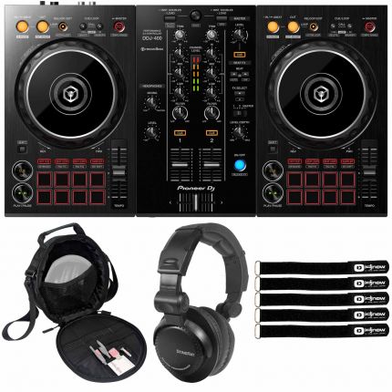 Pioneer DJ DDJ-400 2-channel DJ Controller with Headphones & Gear Bag