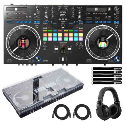 Pioneer DJ DDJ-REV7 Scratch Style 2-Channel Controller with Decksaver Cover Package