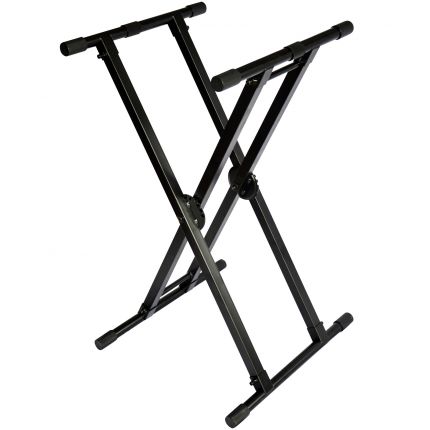 ProX X-KSD22 Double X-Style DJ Coffin Keyboard Stand with Ergo Easy Lock Assembly