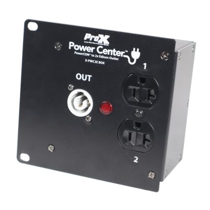 ProX X-PWC2E Rack Mount PowerCON Compatible to 2x Edison Power Outlet