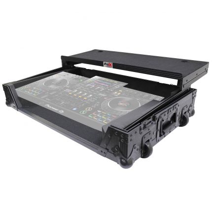 ProX XS-XDJXZ WLTBL Black on Black Flight Case with Laptop Shelf and Wheels for Pioneer XDJ-XZ Standalone DJ System
