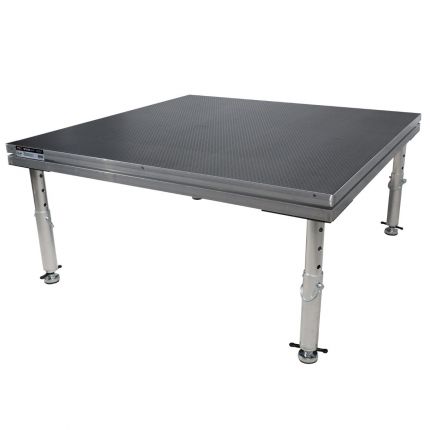 ProX XSU-4X4 Stage One 4' x 4' Stage Deck Includes 16-22" (24" Extended) Telescoping Legs & Deck Leveling Clip