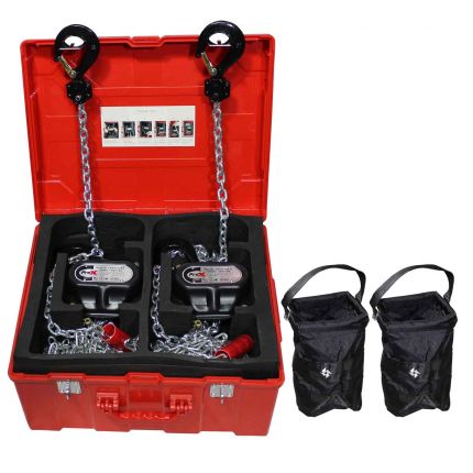 ProX XT-MCH1TX2-30FT Set of 2 1 ton Manual Chain Stage Hoist with 30ft Chain