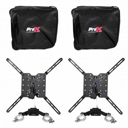 ProX XT-SSTM3260 Universal TV/Monitor Mounts for 12" Truss or Speaker Stands Dual Package
