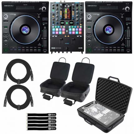 Rane SEVENTY TWO MKII Mixer with Denon DJ Promo Controllers & Bags