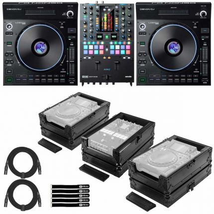 Rane SEVENTY TWO MKII Mixer with Denon Promo Controllers & Black Cases