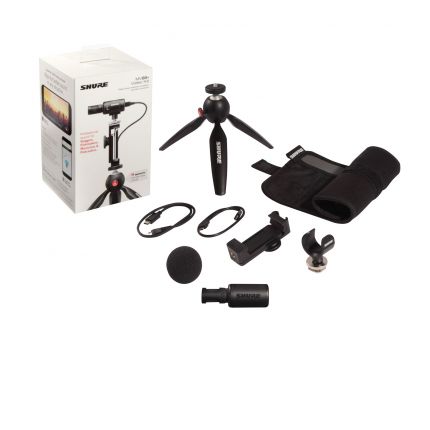 Shure MV88+ Video Kit - Mobile Professional Recording Rig with MV88 Premium Digital Stereo Condenser Microphone