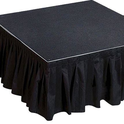 Show Solutions SKIRT16F 4FT x 16” Pleated Stage Platform Skirt Small 