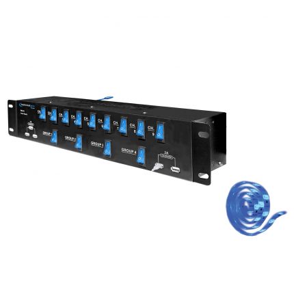 Technical Pro PS17U Rack Mount 17 Outlet Power Supply and Surge Protector with 5V USB Chargin Ports